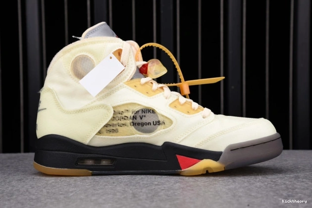 Kick Theory DH8565-100 Jordan Retro 5 Sail OFF-WHITE 0715